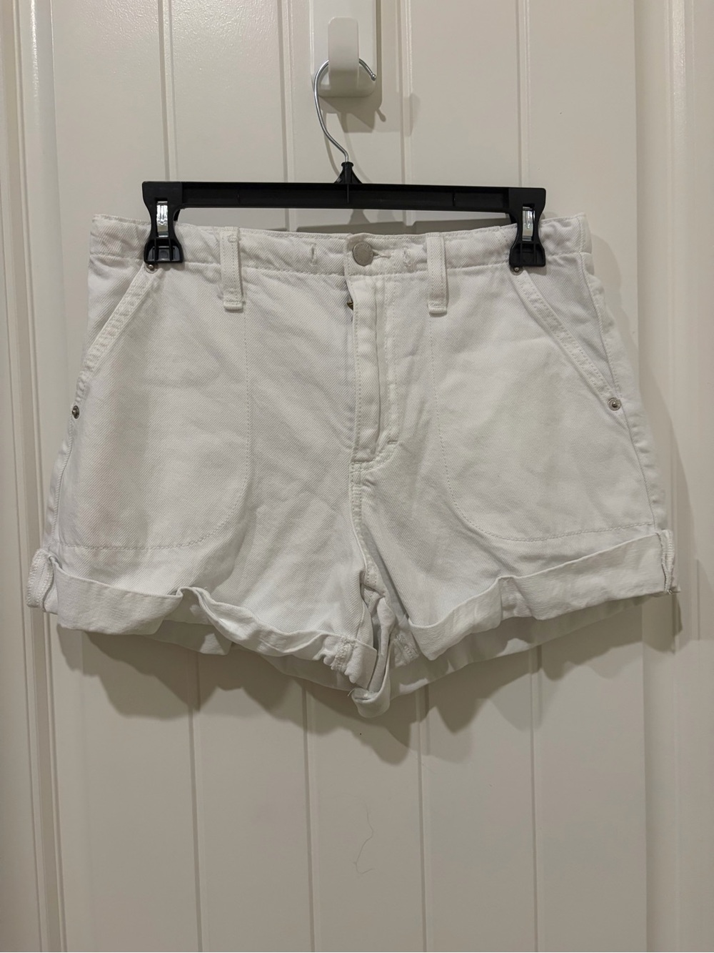 Universal Thread White Rolled-Hem Denim Shorts